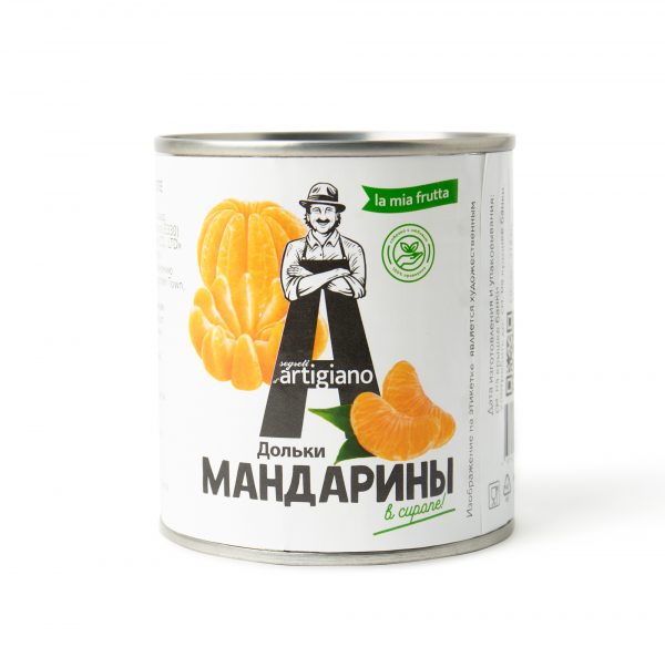 Мандарины Artigiano дольки в сиропе, 312 г Мандарины Artigiano дольки в сиропе, 312 г